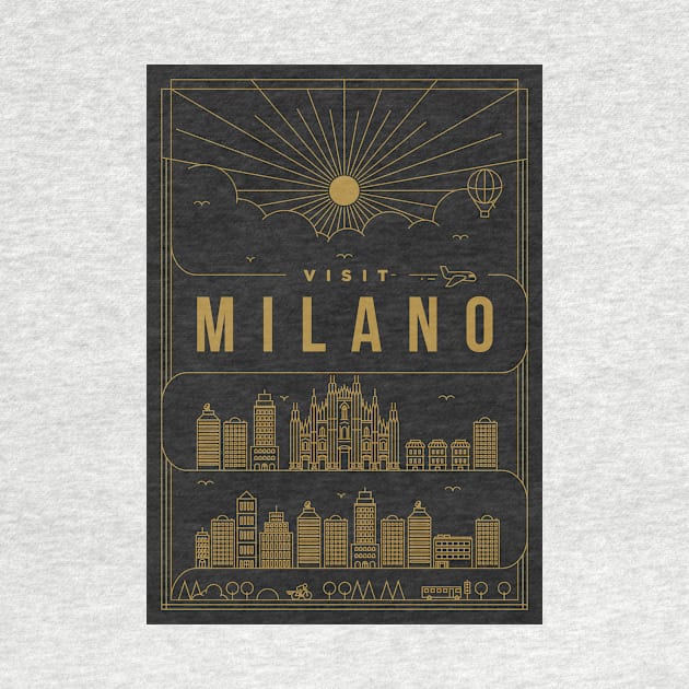 Milano Minimal Lineal Poster by kursatunsal